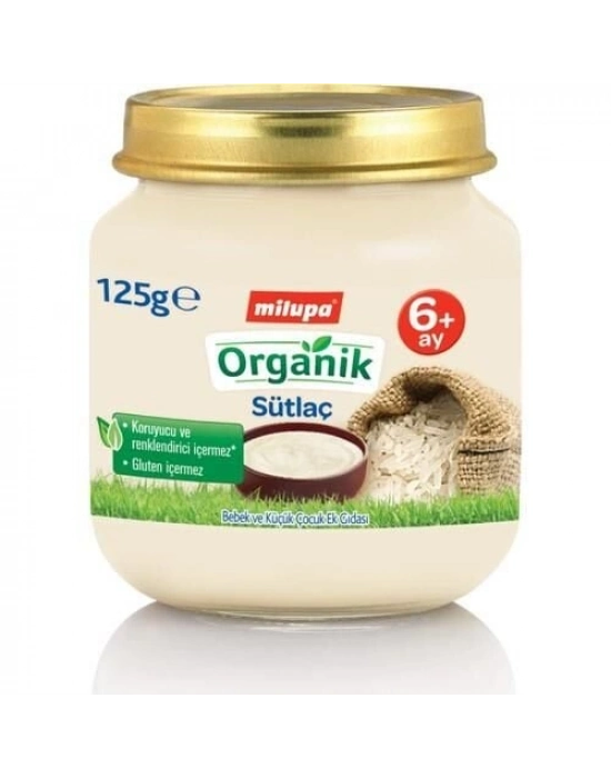 Milupa Organik Sütlaç Kavanoz Maması 125 Gr