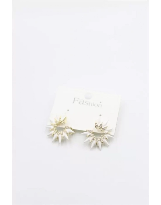 Mineli Küpe - Beyaz