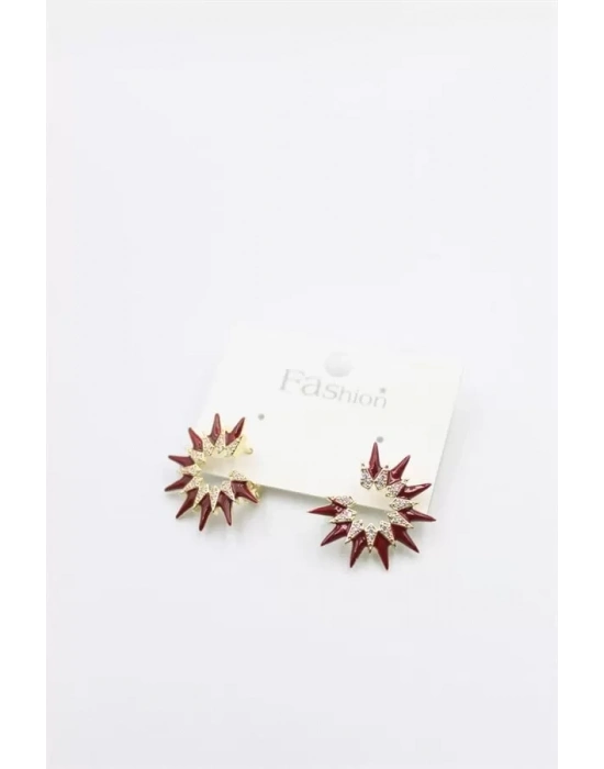 Mineli Küpe - Bordo