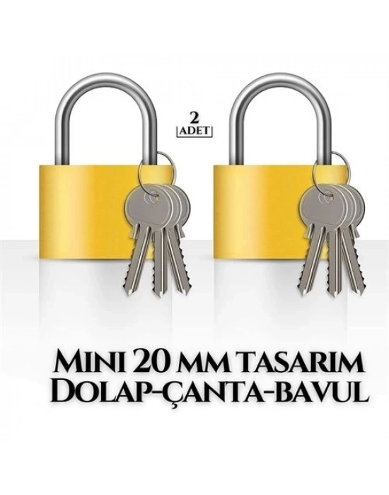 Mini 20mm Dolap Çanta Bavul Kilidi 2 ADET