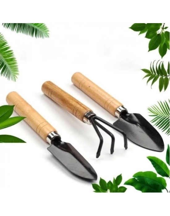 Mini Ahşap Hobi Bahçe Seti 3 Adet