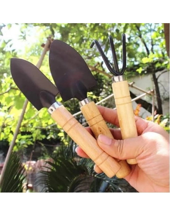 Mini Ahşap Hobi Bahçe Seti 3 Adet