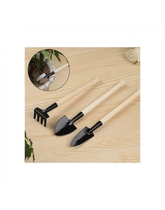 Mini Ahşap Hobi Bahçe Seti 3 Parça