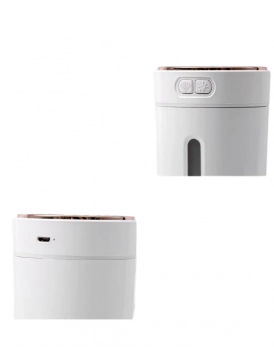 Mini Araç Nemlendirici 5 Esans Hediyeli USB Işıklı Koku Difüzörü