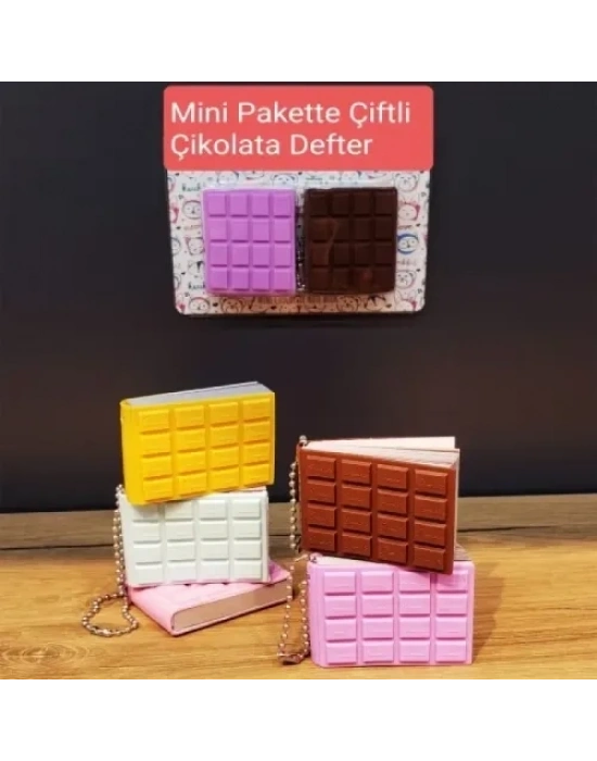 Mini Çiftli Çikolata Not Defteri