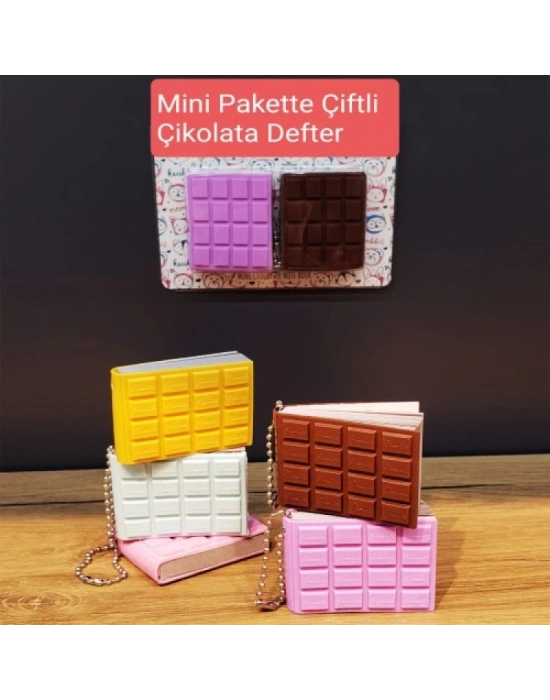 Mini Çiftli Çikolata Not Defteri