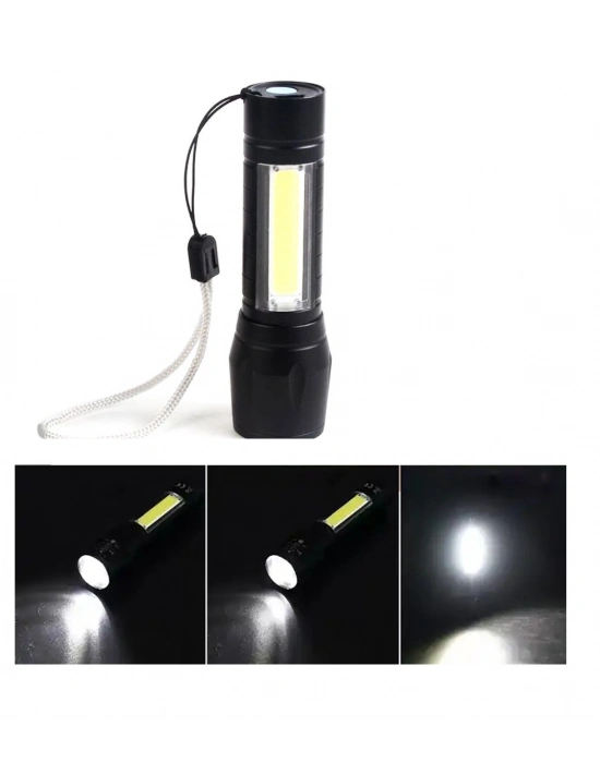 Mini Çok Güçlü Şarjli El Feneri Xpe-cob Led Wt-030