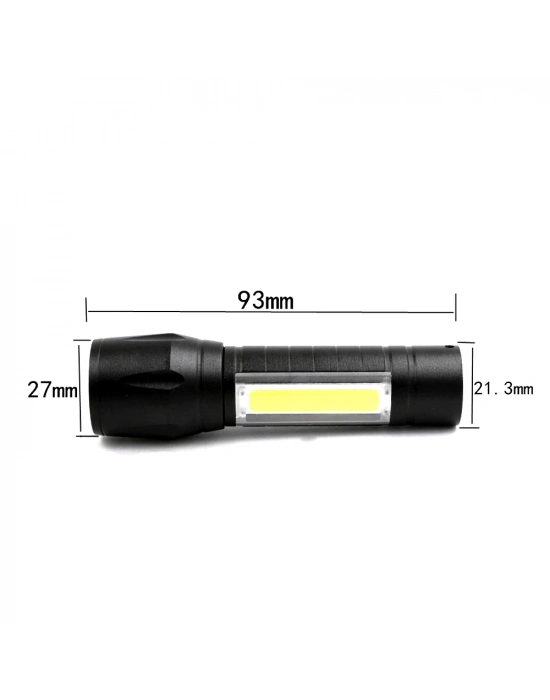 Mini Çok Güçlü Şarjli El Feneri Xpe-cob Led Wt-030