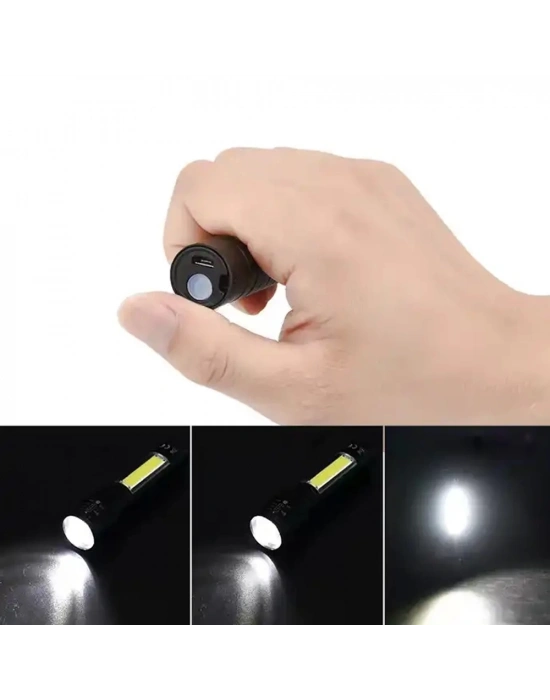 Mini Çok Güçlü Şarjlı El Feneri (xpe-cob Led )  Wt-030
