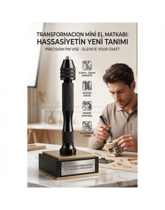 Mini El Matkabı - Hobi ve Takı Tasarımı İçin Hassas Mandrenli Pin Mengene 723229