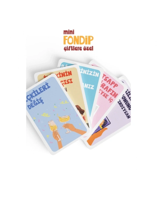 Mini Fondip Çiftlere Özel Eğlenceli Kart Oyunu