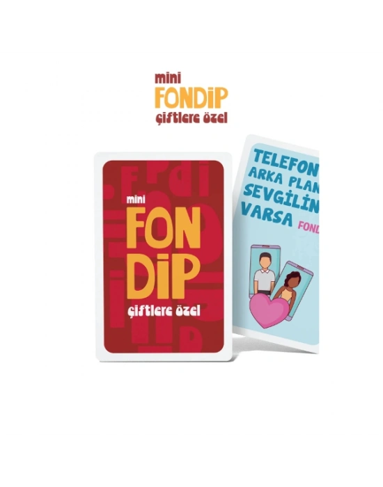 Mini Fondip Çiftlere Özel Eğlenceli Kart Oyunu