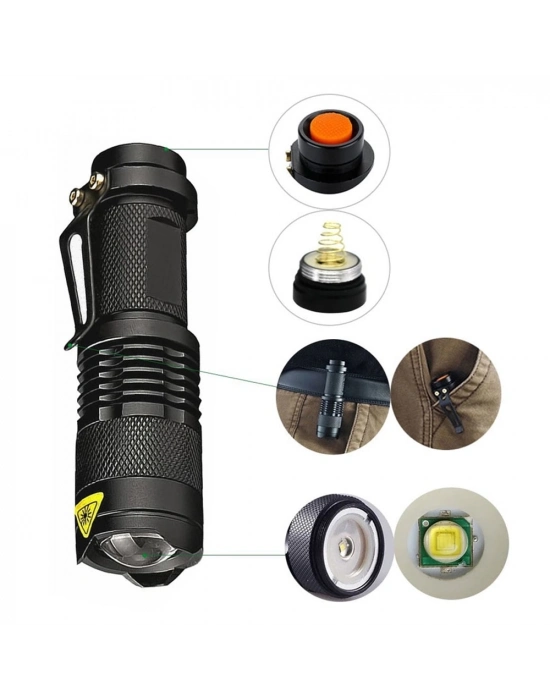 Mini Güçlü Şarjlı Pilli El Feneri  Wt-304