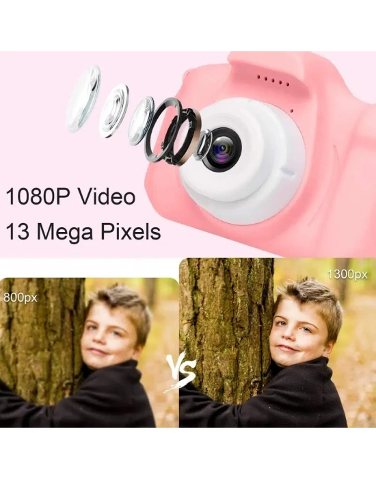Mini Kamera Fotoğraf Makinesi Pembe