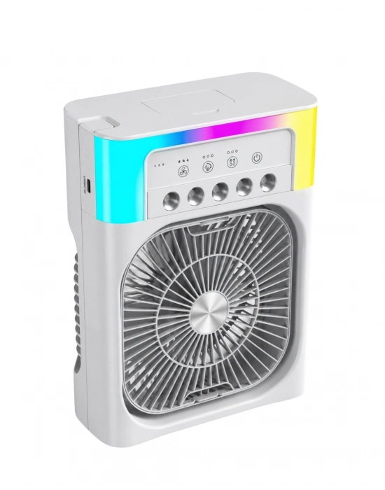 Mini Klima Fan Su Hazneli USB Şarjlı Sessiz Masaüstü Soğutucu
