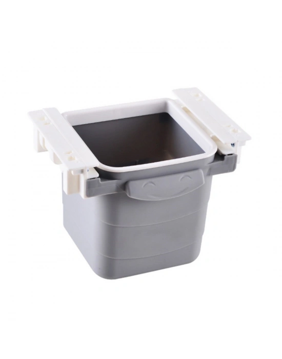 ®  Mini Masa Çöp Kovası Plastik Tezgah Altı Geri Çekilebilir Yapışkanlı Görünmez Bölme Pratik