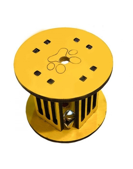 ®   Mini Silindir Eğlenceli Renkli Sağlam Küçük Pati İzi Şekilli Kedi Oyuncağı