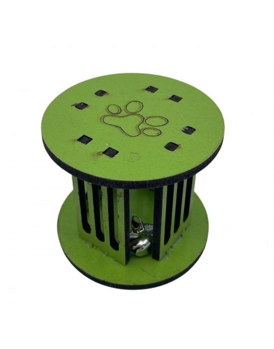 ®   Mini Silindir Eğlenceli Renkli Sağlam Küçük Pati İzi Şekilli Kedi Oyuncağı