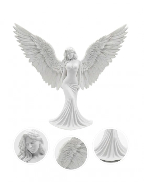 Minimalist Melek İnsan Figürlü 3D Heykel Dekoratif Biblo Ev Dekoru