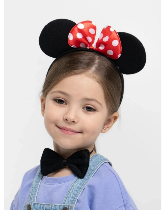 Minnie Mouse Kostüm Seti Taç Kuyruk Papyon Gösteri Seti