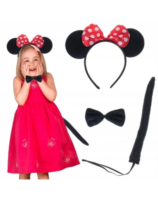 Minnie Mouse Taç Kuyruk Papyon Gösteri Seti