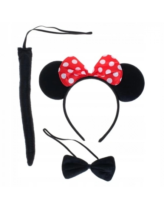 Minnie Mouse Taç Kuyruk Papyon Gösteri Seti