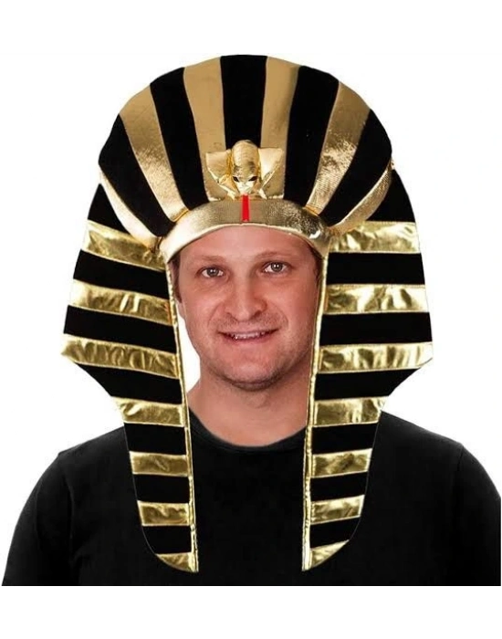 Mısırlı Tutankamon Şapkası Kobra Yılan Figürlü