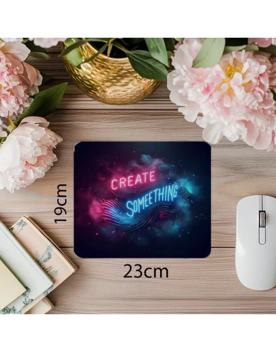 Misty Ortamda Sürreal Tipografi Mousepad - 19x23 cm 2 mm Dikdörtgen İthal Baskılı Mouse Pad