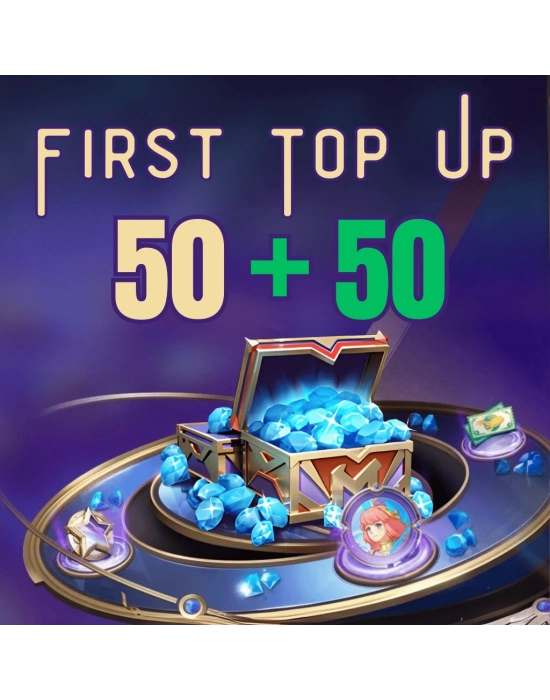 MLBB 100 Diamonds (50 + 50 Bonus) First Top Up Malezya