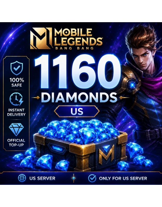 MLBB 1000+160 Diamonds US