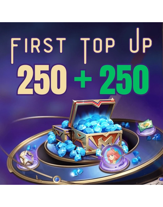 MLBB 500 Diamonds ( 250 + 250 Bonus) First Top Up PHP