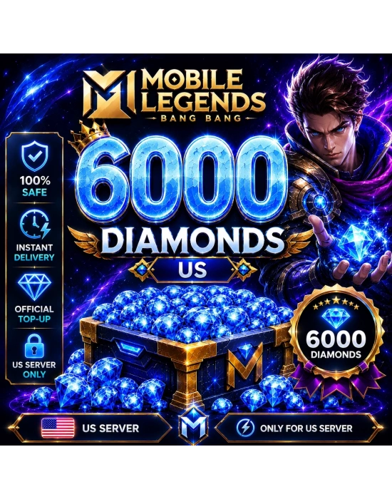 MLBB 5000+1000 Diamonds US
