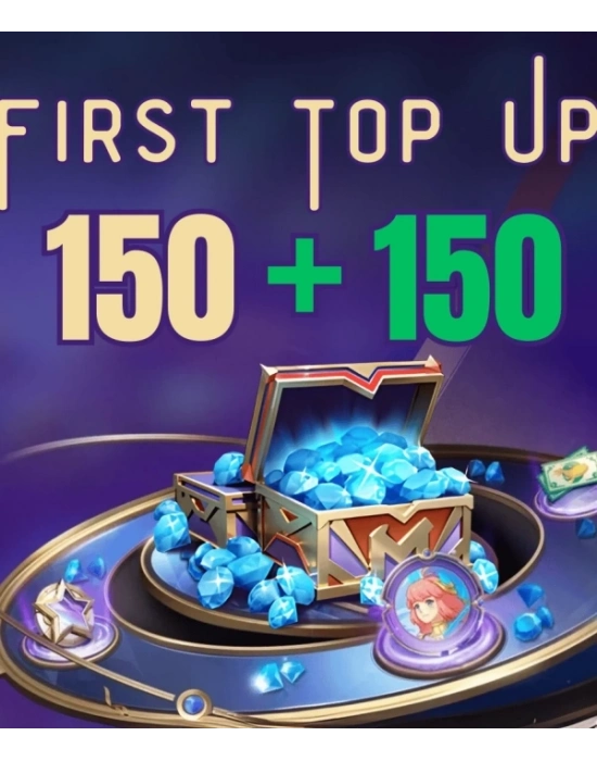 MLBB First Top Up 150 +150 Almaz UZ