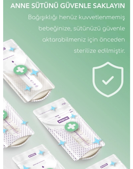 Mochi Anne Sütü Saklama Poşeti 120 Adet