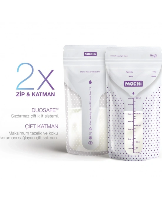 Mochi Anne Sütü Saklama Poşeti 50 Adet 200ml