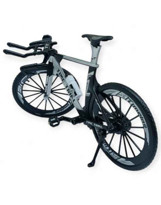 Model Araçlar -1/10 Metal Yarış Bisikleti 18 cm - Gri