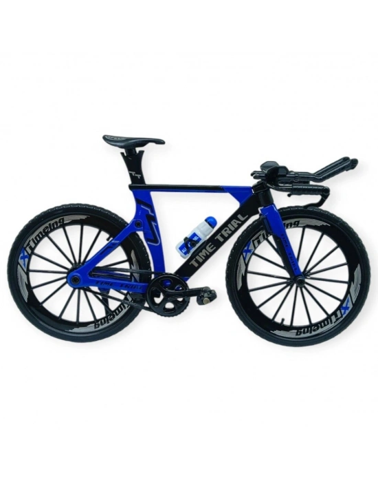 Model Araçlar -1/10 Metal Yarış Bisikleti 18 cm - Mavi