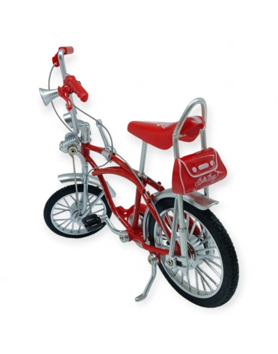 Model Araçlar -1:8 Metal Retro Pinokyo Bisiklet - Die -Cast 17 cm - Kırmızı