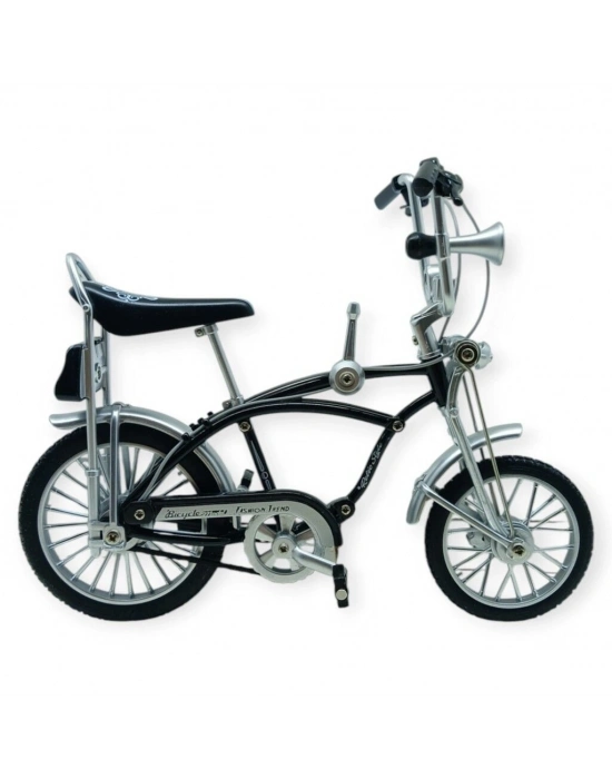 Model Araçlar -1:8 Metal Retro Pinokyo Bisiklet - Die -Cast 17 cm - Siyah