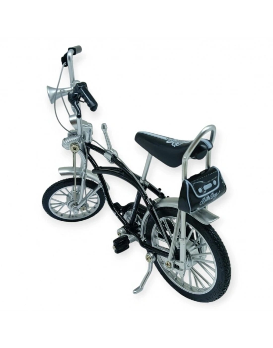 Model Araçlar -1:8 Metal Retro Pinokyo Bisiklet - Die -Cast 17 cm - Siyah