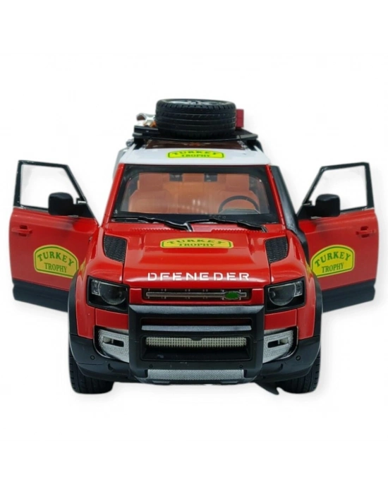 Model Araçlar - Metal Sesli Off-Road Araba 22 cm - Kırmızı