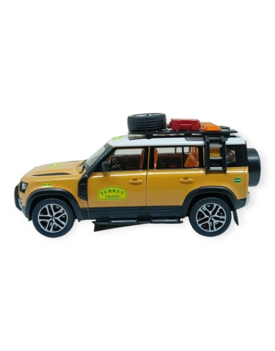 Model Araçlar - Metal Sesli Off-Road Araba 22 cm - Sarı
