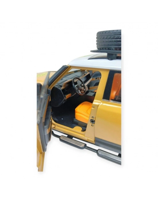 Model Araçlar - Metal Sesli Off-Road Araba 22 cm - Sarı