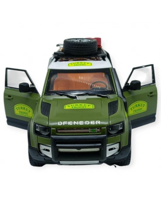 Model Araçlar - Metal Sesli Off-Road Araba 22 cm - Yeşil