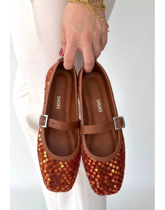 Moden Taba Süet Babet Ayakkabı