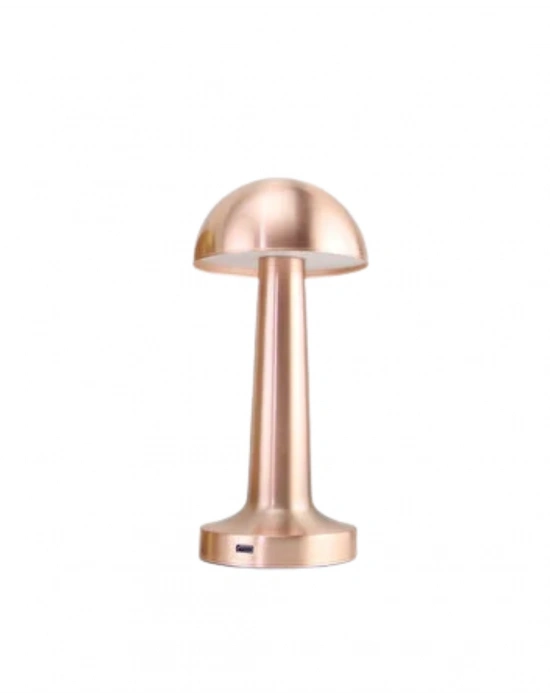 ® Modern Bronz Masa Lambası 3 Renk LED Dokunmatik Şarjlı Model