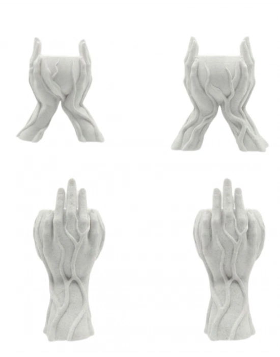 Modern Ev Dekoru İçin El Şeklinde 3D Baskı Dekoratif Saksı Vazo