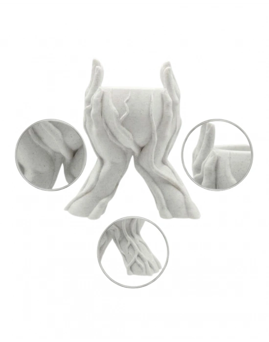 Modern Ev Dekoru İçin El Şeklinde 3D Baskı Dekoratif Saksı Vazo