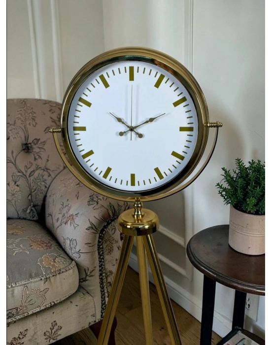 Modern Gold Tripod Ayaklı Saat