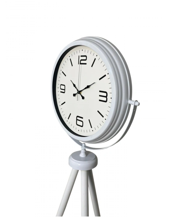 Modern Line Beyaz Tripod Ayaklı Saat